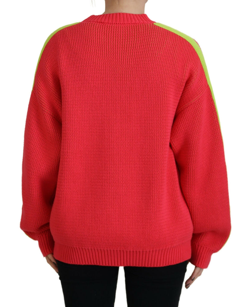 Pull pull de chariot en tricot en coton multicolore