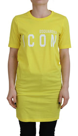 Κίτρινο Cottonshiny Icon Renny Dress Crewneck T-Shirt