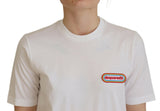 T-shirt à manches courtes de l'équipage du logo blanc