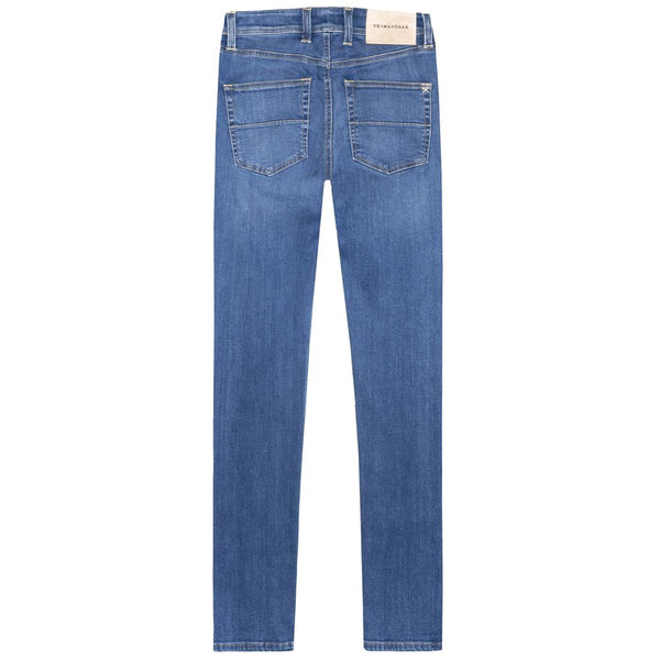 Jeans in cotone azzurro e pantalone