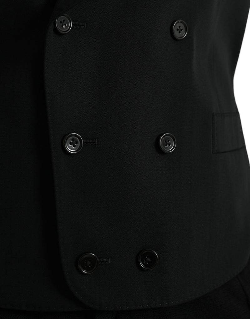 Gilet formel de robe de gilet en laine noire