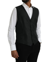 Black Wool Waistcoat Dress Formal Vest