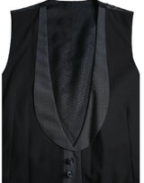 Gilet formel de robe de gilet en laine noire