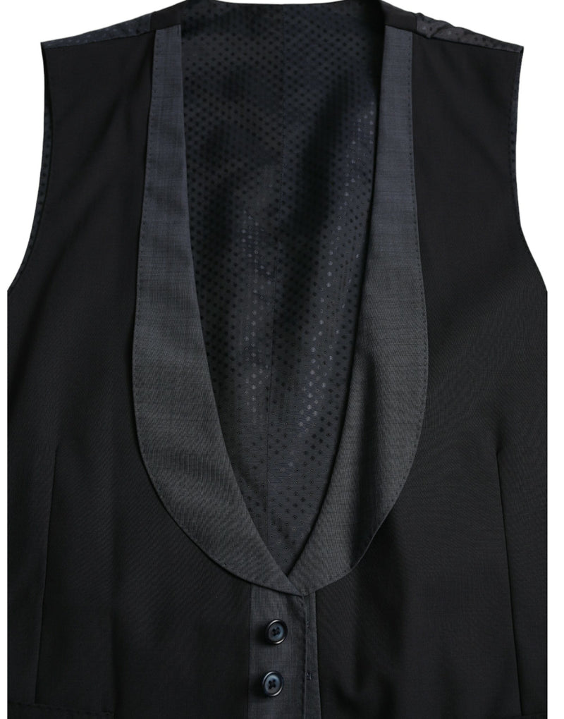 Gilet formel de robe de gilet en laine noire