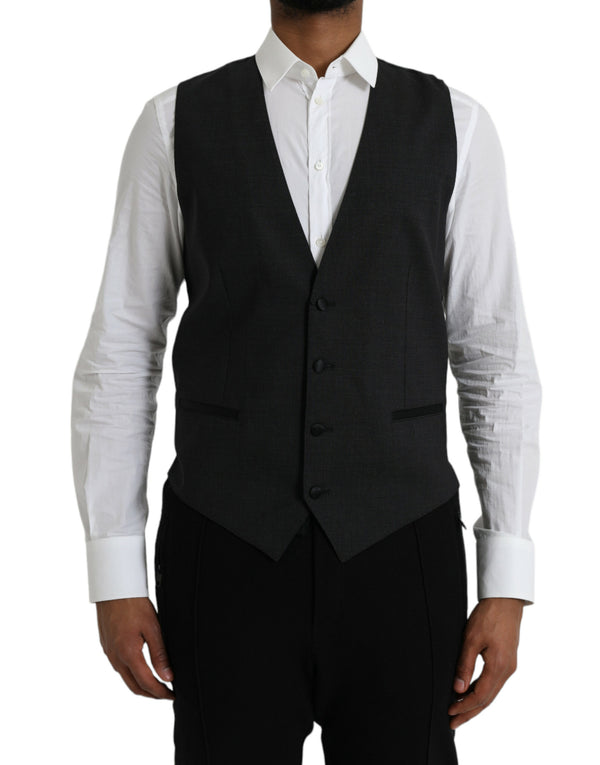 Vestido de chaleco de algodón negro chaleco formal