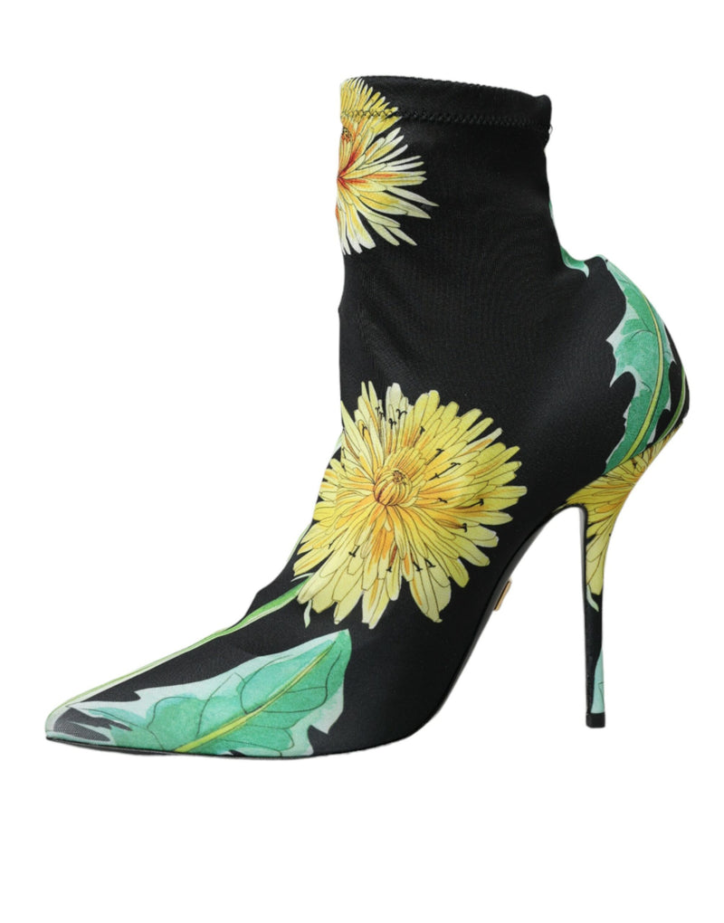 Μαύρη Floral Jersey Stretch Stretch Unkle Boots Shoes