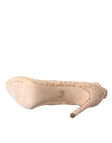 Chaussures de bottes en dentelle Taormina Stretch Beige