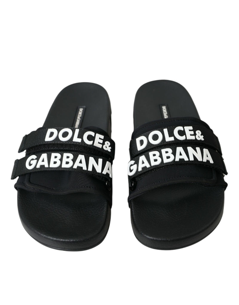 Slide neoprene nere scarpe da abbigliamento da spiaggia piatti