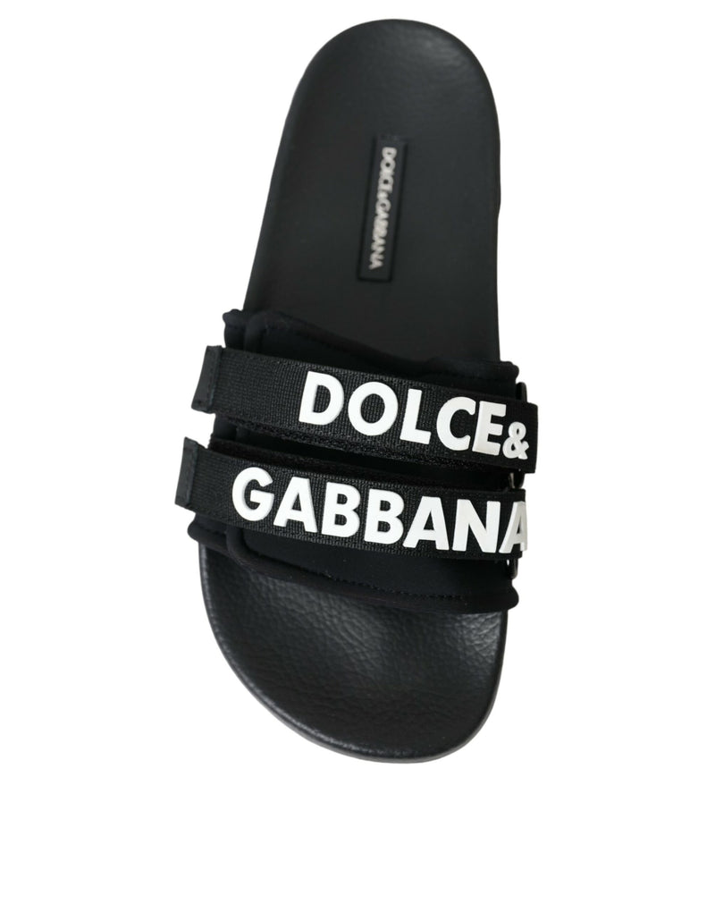 Slide neoprene nere scarpe da abbigliamento da spiaggia piatti