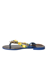 Blaues Kristallkalb Leder Beachwear Schuhe