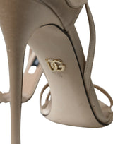 Teli con cinturino in pelle beige scarpe sandali