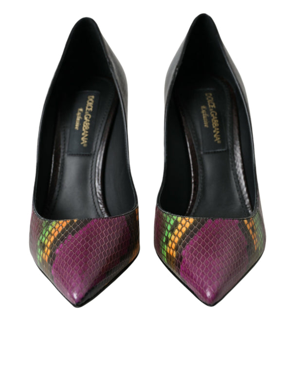 Tacchi in pelle esotica multicolore Scarpe