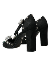 Schwarze Lilien Crystal Heels pumpt Schuhe