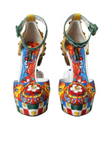 Chaussures de sandales embellies carretto multicolore