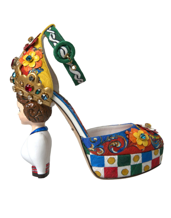 Chaussures de sandales embellies carretto multicolore