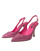 Ροζ slingbacks Crystal Pumps παπούτσια