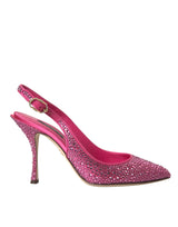 Ροζ slingbacks Crystal Pumps παπούτσια