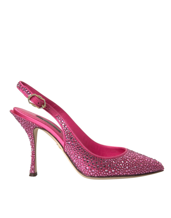 Pink Slingbacks Kristallpumpen Schuhe