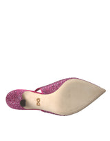 Scarpe rosa slingbacks cristallo pompa