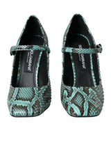 Aqua Python Leder Mary Jane Pumps Schuhe pumpt Schuhe