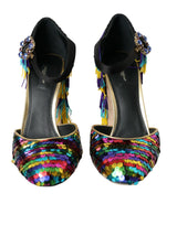 Multicolor -Pinse Crystal Mary Jane Schuhe