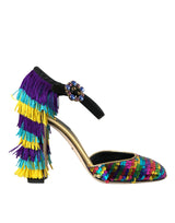 Sequin multicolore Crystal Mary Jane Shoes