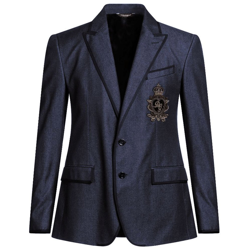 Blazer di cotone blu