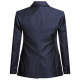 Blazer en coton bleu