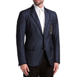 Blazer en coton bleu