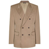 Blazer de algodón beige