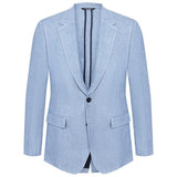 Blazer en lin bleu clair