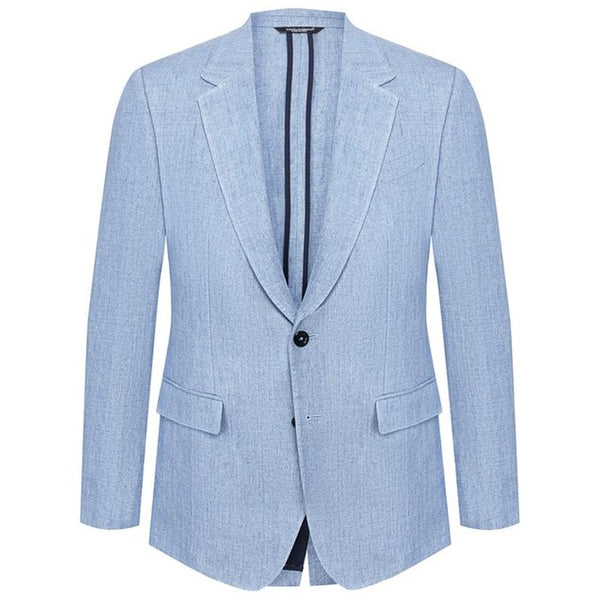 Blazer de lino azul claro