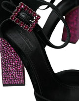 Scarpe Black Velvet Strass Crystal Mary Janes