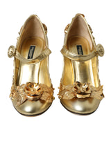 Crystal in pelle oro Crystal Janes Pompe scarpe