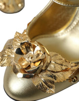 Crystal in pelle oro Crystal Janes Pompe scarpe