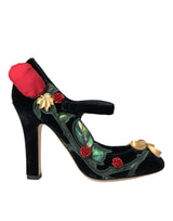 Black Roses Crystal Spettaio Mary Jane Scarpe