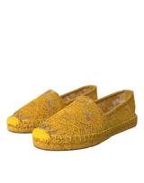 Κίτρινη δαντέλα Taormina Espadrille Loafers Flats Shoes