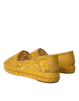 Κίτρινη δαντέλα Taormina Espadrille Loafers Flats Shoes