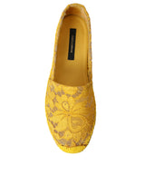 Κίτρινη δαντέλα Taormina Espadrille Loafers Flats Shoes