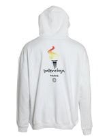 Pullover -Sweatshirt -Pullover mit Kapuzenpullover mit weißem Baumwoll -Baumwoll -Logo