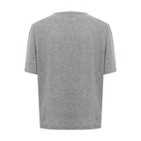 Chic Gray Cotton Tee for the Modern Woman