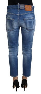 Jeans di jeans in denim di jeans da ragazza fresca di cotone blu cotone a bassa vita