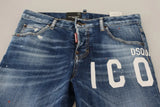 Icona blu a bassa vita corto cool jeans