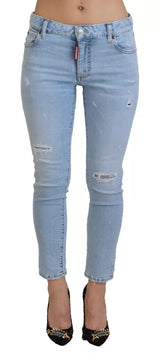 Jeans de mezclilla de twiggy twiggy de cintura hecha jirones