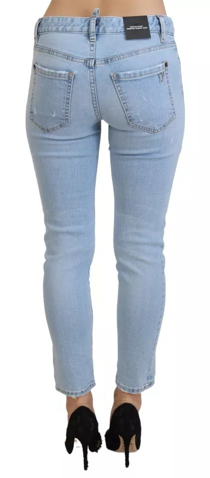 Jeans de mezclilla de twiggy twiggy de cintura hecha jirones