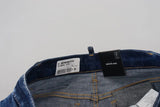 Blue Icon High Taille Denim Mini Boston Jean Rock