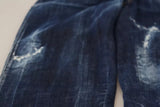 Icona blu jeans Boston in denim di icona blu