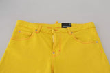 Coton jaune basse taille en denim jeans Cool Girl