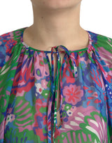 Robe multicolore de Kaftan Maxi Floral Silk Kaftan