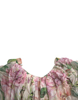 Multicoly Blumen -Seidenstufe mit langem Maxikleid